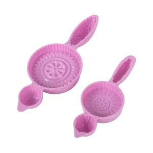 Plastic 2-Piece Round Mooncake Cookie Press Mold
