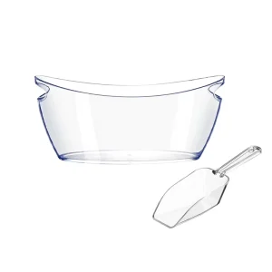 Plastic 5L Portable Boat Shaped Ice Bucket with Ice Scoop for Cross Border E Commerce and Beer Use