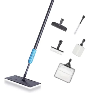 Plastic 6 in 1 Eco Friendly Aquarium Cleaning Tools Kit Algae Scraper with Telescopic Handle for Saltwater and Freshwater