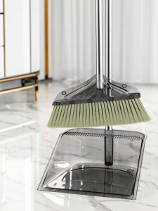 Plastic Broom Dustpan Set Family Transparent Light Luxury Soft Hair Plastic Handle Bathroom Non Sticky