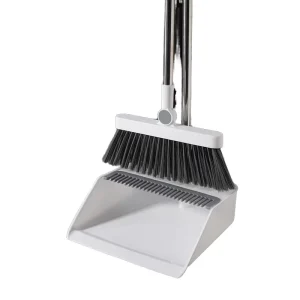 Plastic Broom Head Dustpan and Broom Set with Bristle Durable and Modern Design