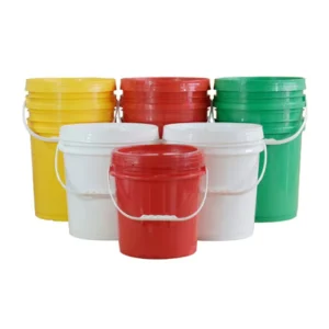 Plastic Bucket With Handle and Lid Empty Paint Storage Chemical Barrels 18L Round Food Grade Plastic Buckets