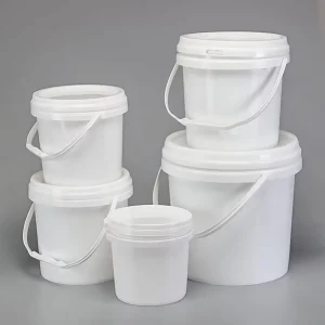 Plastic Buckets with Handle and Lid, 5L 10L Sizes for Food Use