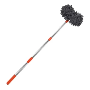 Plastic Car Wash Mop Rotating Telescopic Soft Bristle Brush Long Handle Car Cleaning Tool