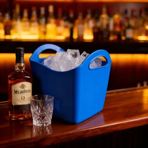 Plastic Durable Foldable Portable 6L Square Wine Cooler Bucket Modern Design for Parties Restaurants Bars
