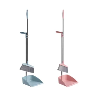 Plastic Eco Friendly Cleaning Kit Tools Compact Household Commercial Hotel Pet Hair No Bending Storage Broom and Dustpan Set