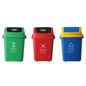 Plastic Garbage Recycle Bin Waste Bins Trash Cans in 20L 40L 60L Sizes Made of Durable PP Material