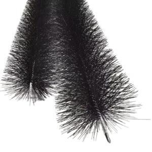 Plastic Gutter Leaf Guard Roller Brush Nylon Brush Stainless Steel Handle Prevents Leaves Debris Clogging Roof Rain