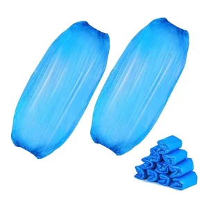 Plastic Hand Sleeve Waterproof Arm Sleeve Protectors Elastic Both Ends Disposable Over Sleeves Cover Blue