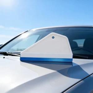 Plastic Handle Squeegee with 15cm Blue Rubber Blade Car Wrap Wiper for Window Film Installation and Glass Cleaning