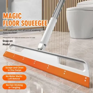 Plastic Handle Wiping Magic Broom for Bathroom Floor Cleaning Splicing Wipers Large Dual Purpose Mop Durable Eco Friendly Design