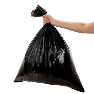 Plastic Heavy Duty Trash Bags With Heat Sealing Custom Logo Gusset for Packaging and Garbage Storage