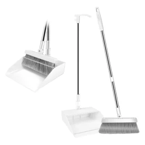 Plastic Magic Broom Handle Fancy Angle Brushes Sweeper Broom Dust Holder and Dustpan Set