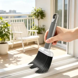 Plastic Manual Handheld Window Groove and Sill Cleaner with Gap Cleaning Scrubber Tool