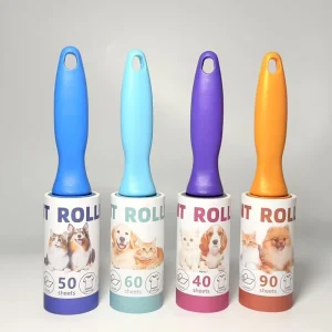 Plastic Manual Handles Super Sticky Lint Rollers for Pet Hair Portable Pet Hair Remover for Clothes Furniture Carpet Dog and Cat