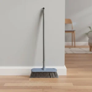 Plastic Push Broom with PET Broom Head for Indoor Outdoor Floor Cleaning Home & Office Use
