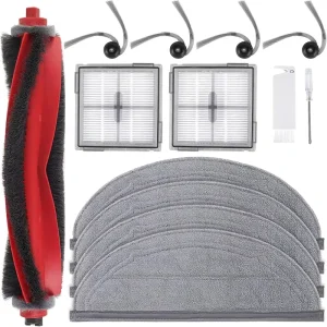 Plastic Roborock Q10 S5 Q10 S5+ Plus Robot Vacuum Accessories Kit Reusable Main Brush 4 Mop Pads 4 Side Brushes