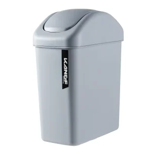 Plastic Rolling Cover Standing Eco-Friendly Household Kitchen Bathroom Trash Can