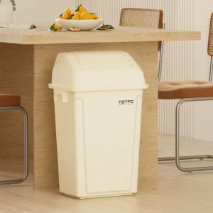 Plastic Slim Waste Bins Swing Lids Plastic Trash Can