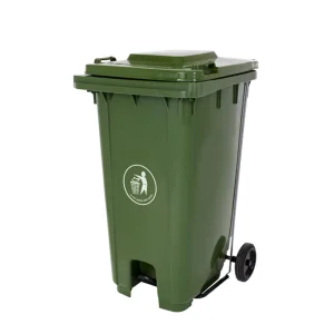 Plastic Storage Bucket 240 Liter Outdoor Waste Bin Trash Can with Pedal EN840 Certified ODM OEM