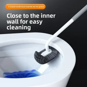 Plastic Toilet Brush with Soft Bristles Long Handle Wall Mounted Self Cleaning Anti Fouling Toilet Cleaner