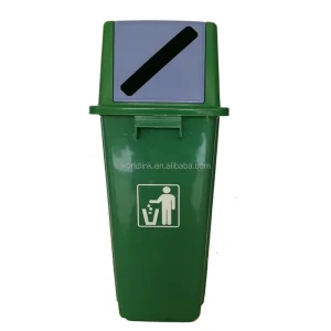 Plastic Trash Bins Indoor 50L Waste Dustbin Crates