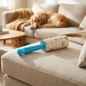 Pocket Travel Size 7.5cm Mini Eco Friendly Strong Adhesive Paper Lint Roller for Clothes Pet Dog Hair