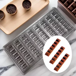 Polycarbonate Dubai Chocolate Bar Mold Extra-Deep Pistachio Kunafa Chocolate Mold