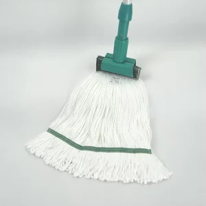 Polyester Cotton Blend Wet Mop with Tiger Clip Frame High Absorbent Cotton Yarn Floor Mop for Hotel Household