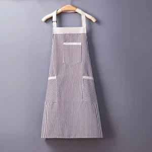 Polyester Cotton Durable Lightweight Adjustable Halter Sleeveless Apron for Chef Wedding Party Daily Use Adult Workwear