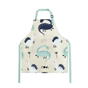 Polyester Durable Waterproof Reusable Eco Friendly Sleeveless Children’s Aprons Customizable Art Printing Sublimation Kitchen
