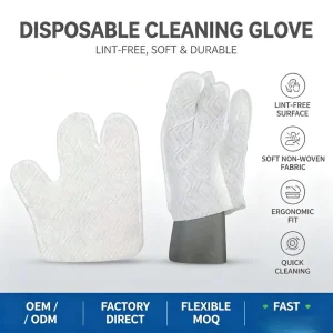 Polyester Medium Thickness Non woven Disposable House Cleaning Gloves