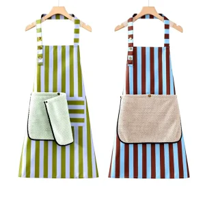 Polyester Sleeveless Apron Kitchen Home Style Wipe Hand-free Tie-free High-end Young Men’s Women’s High-value Waist