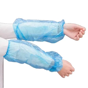 Polyethylene LDPE Disposable Plastic PE Arm Sleeve Cover with Elastic Cuff Disposable Microporous Oversleeve