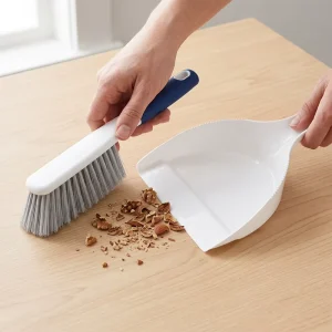 Portable 2 in 1 Broom and Dustpan Set PP Material Lightweight Small Design Pet Hair Cleaning Brush for Home Kitchen Use