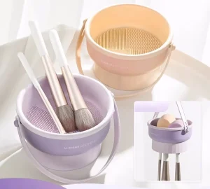 Portable 3 in 1 Silicone Makeup Tools Cleaner Drying Organizing Cleansing Cosmetic Brushes with Makeup Cleansing Mat