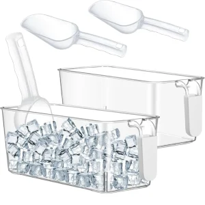 Portable 6.5L Champagne Bucket with Ice Scoop Durable Plastic Beer Wine Chiller for Wedding Party and Outdoor Events