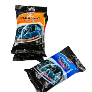 Portable 80pcs Disposable Non Woven Eco Friendly Car Care Cleaning Wipes Pet Friendly