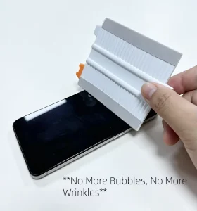 Portable ABS Phone Film Application Squeegee Case All in One Anti Scratch No Bubble Scraper Card for Tempered Glass Hydrogel