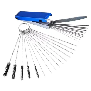 Portable Cleaning Products Carburetor Cleaning Brush Set Aluminum Box for Automobile Motorcycle ATV Welder Carb Chainsaw