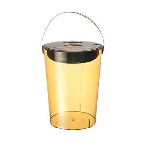 Portable Clear Tea Residue Bucket with Pop Cap for Home & Office Tea Waste Filter & Wastewater Storage