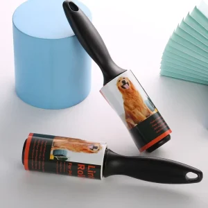 Portable Clothes Pet Hair Remover 60 Sheet Extra Sticky Lint Roller With Handle 10cm Plastic Lint Roller for Cleaning Clothes