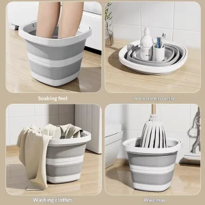 Portable Collapsible Folding Bucket for Outdoor Car Wash Fishing Travel & Camping Household Storage Buckets