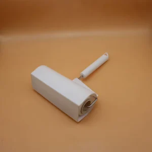 Portable Covered Lint Roller All White Sticky Pet Hair Cleaner for On-The-Go Use Travel Office and Household Fabric Care