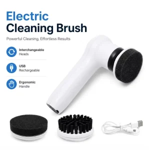 Portable Deep Cleaning Electric Cleaning Brush Multiple Brush Heads Compact Kitchen Daily Cleaning Electric Cleaning Brush