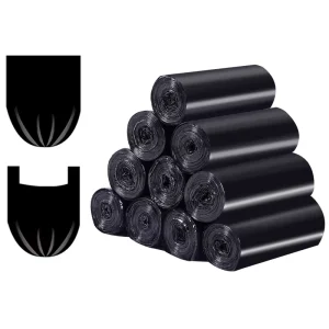 Portable Disposable Thick Plastic Vest Type Black Household Trash Bags Portable Disposable Black Kitchen Garbage Bag