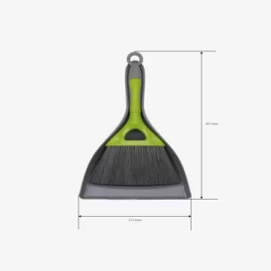 Portable Dustpan and Brush Set with Soft Bristles