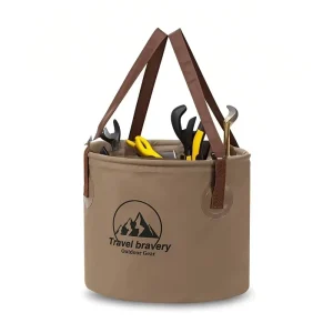 Portable Eco-Friendly 9L Plastic Storage Bucket with Handle for Camping Gardening