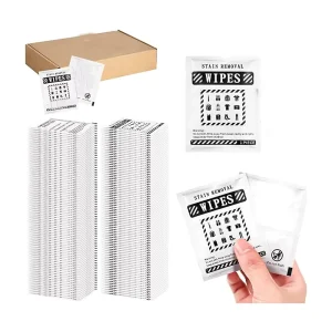 Portable Eco Friendly Disposable Cleansing Wipes Emergency Instant Stain Removal for Clothes