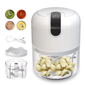 Portable Electric Garlic and Vegetable Chopper, Mini Food Processor